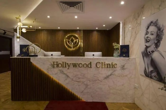 Hollywood Clinic marble reception desk
